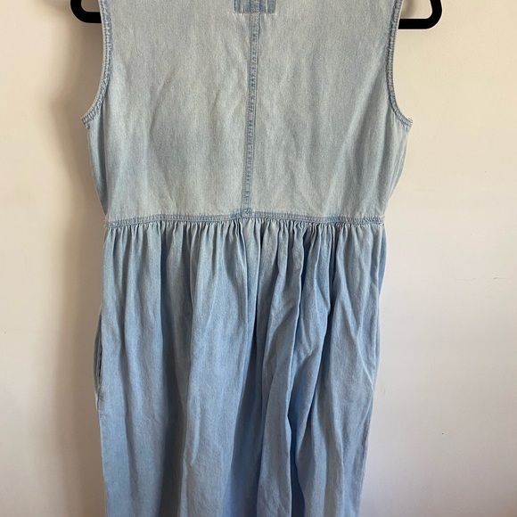 Sostanza Light Blue Denim Dress Size Small Country Western‎ Cottagecore Garden - Picture 5 of 5